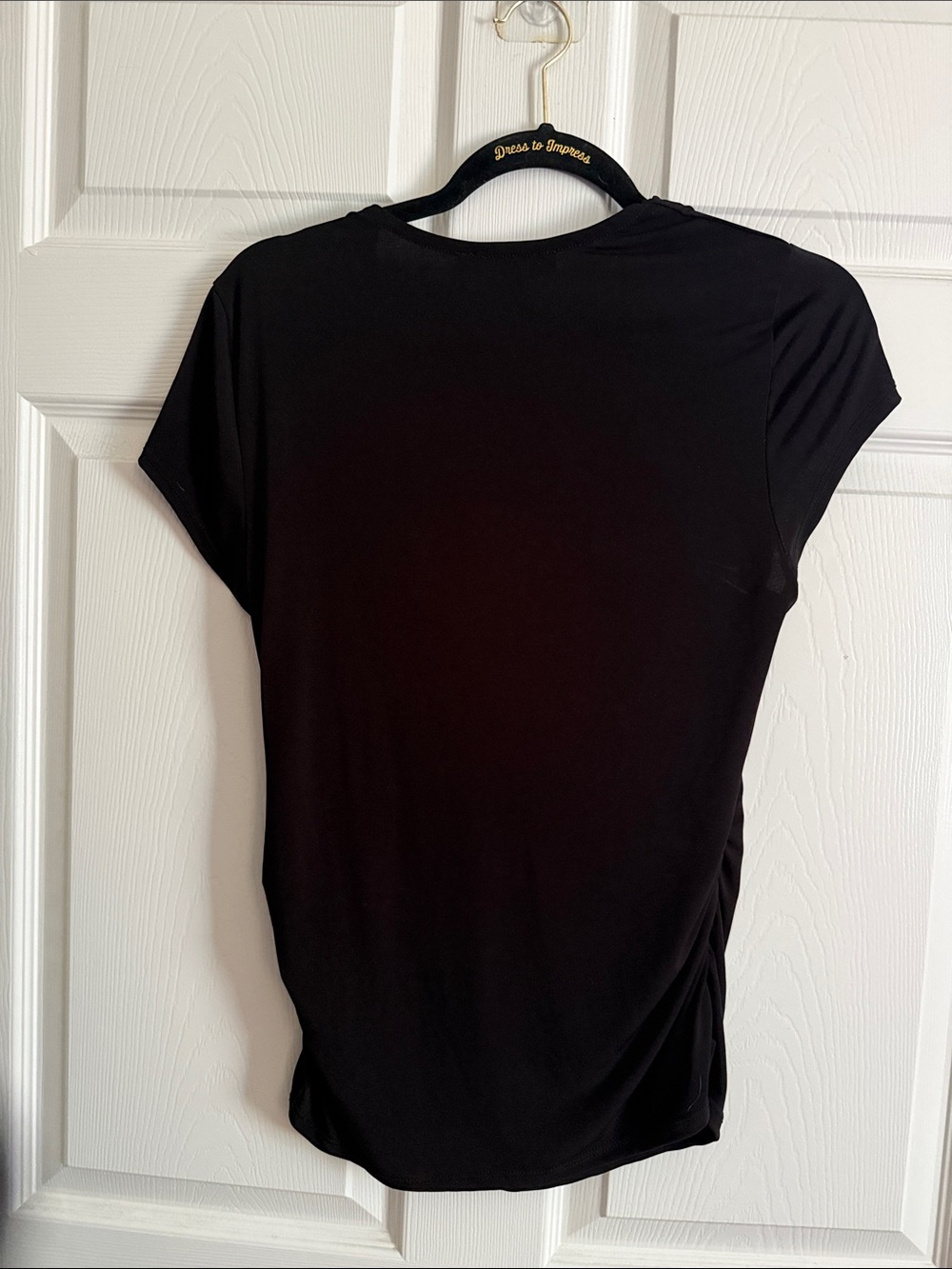 Urban Outfitters Black Draped Cowl-Neck Short Sleeve Top - Picture 4 of 4